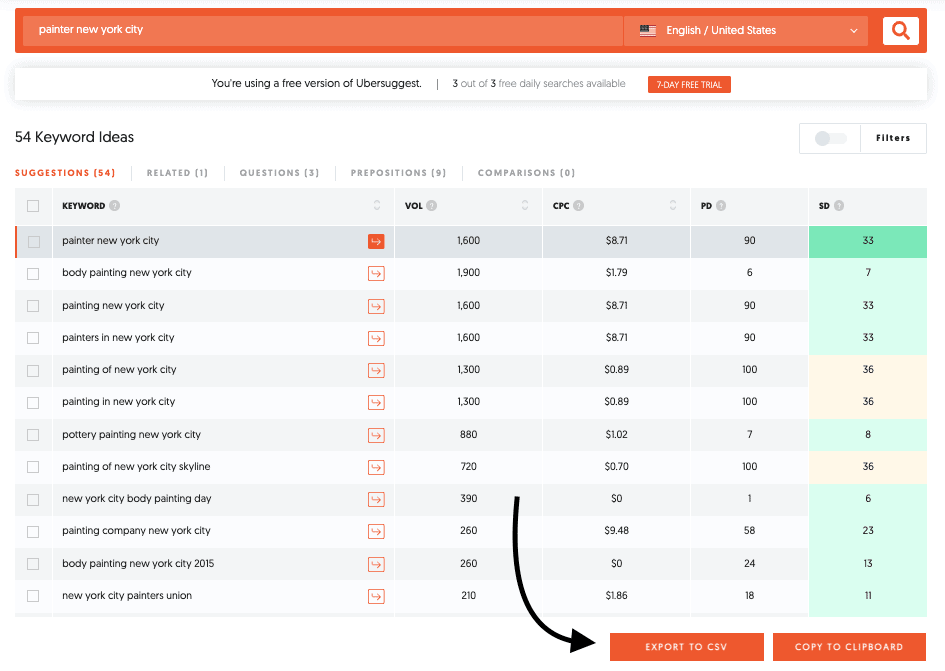 Ubersuggest keyword research tool vfor seo - 2026